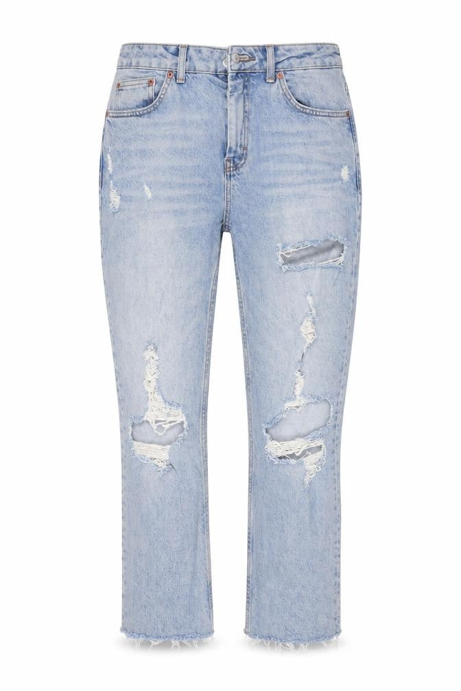 Topshop Womens Blue   Straight Jeans Size 30 L24.5 in