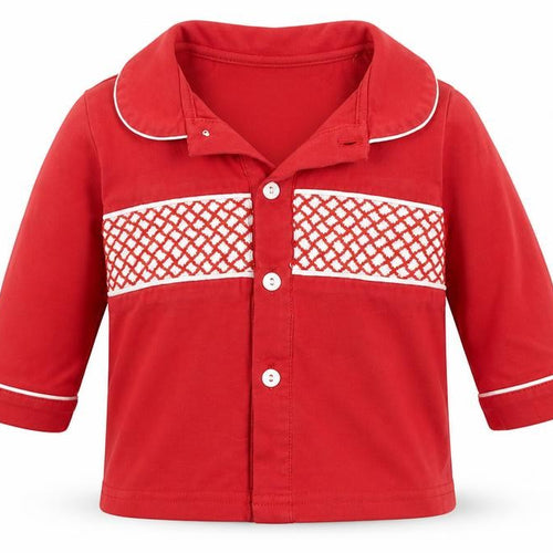 Clark & Beau Baby Red Camouflage  Capri Pyjama Top Size 9-12 Months