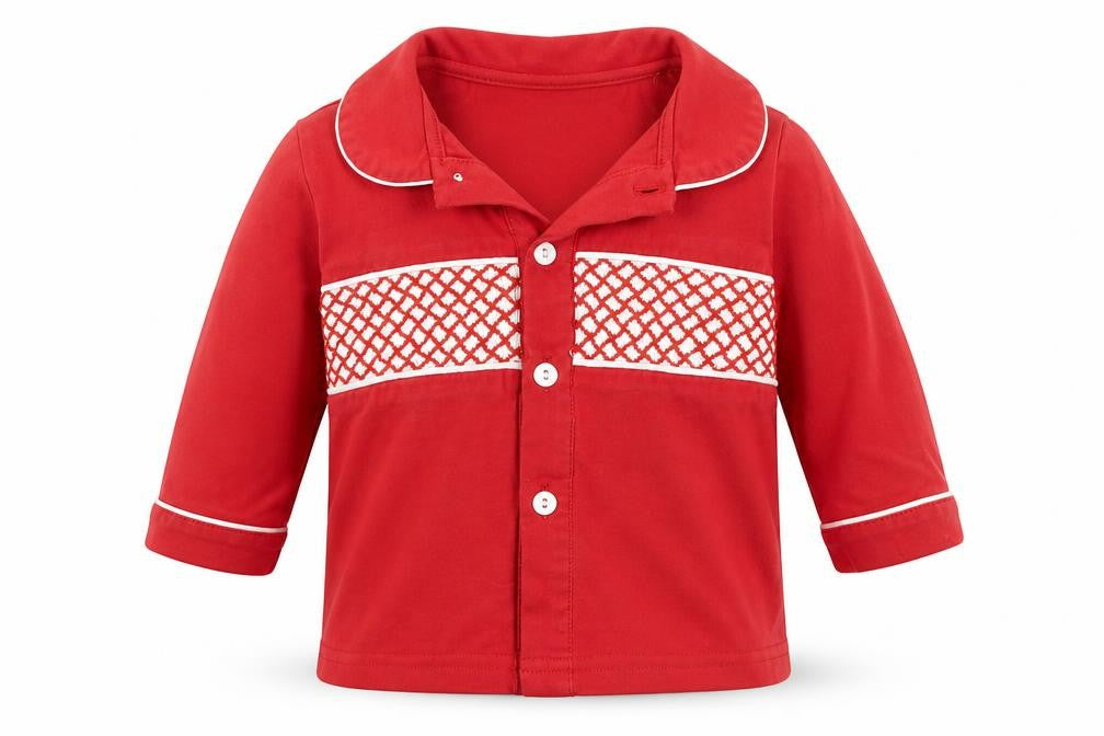 Clark & Beau Baby Red Camouflage  Capri Pyjama Top Size 9-12 Months