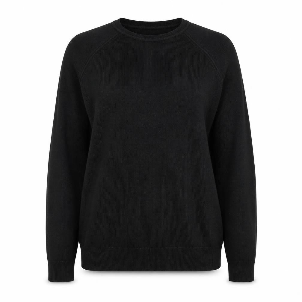 Front view of Papaya women’s black jumper, size UK 14