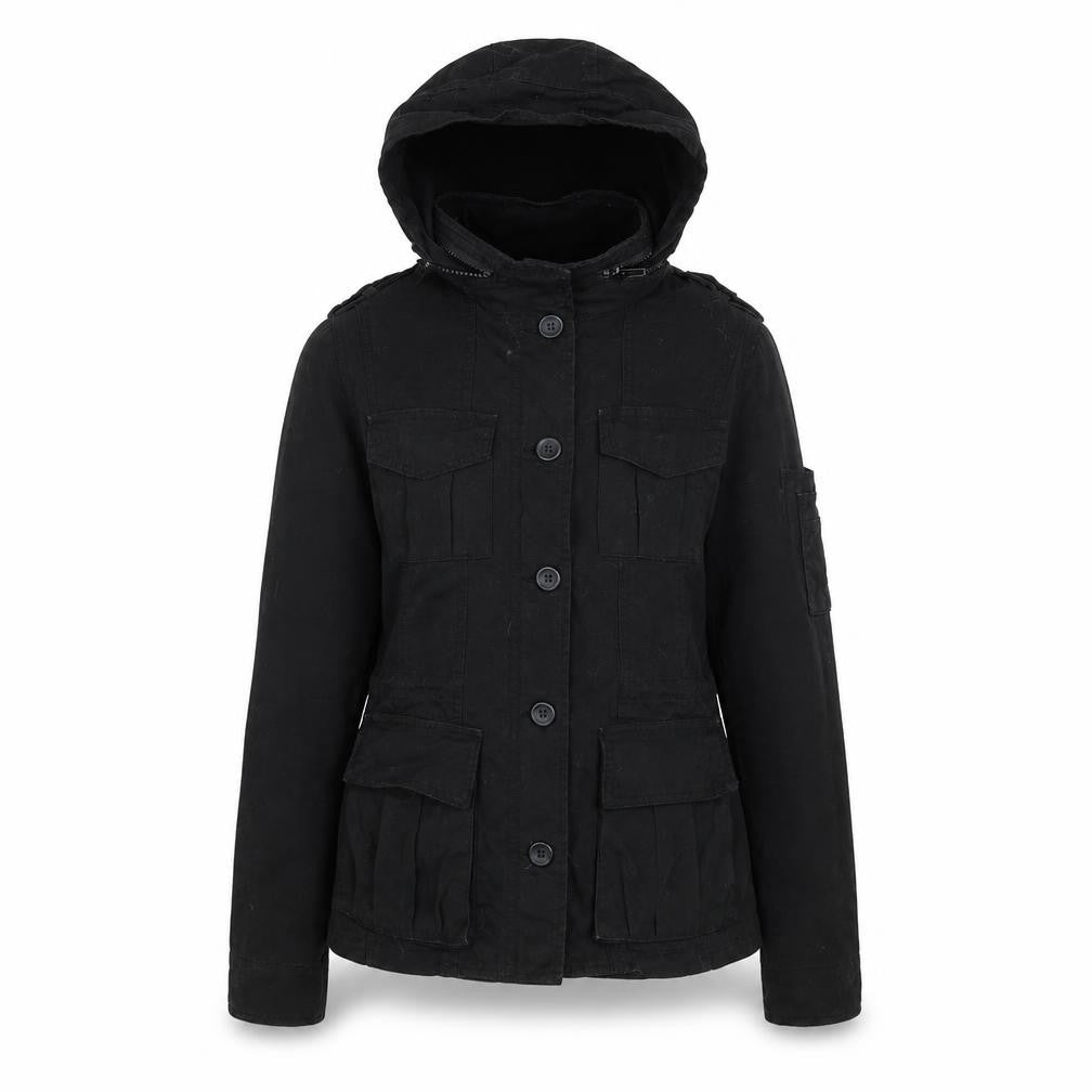 Front view of New Look women’s black jacket, size UK 12