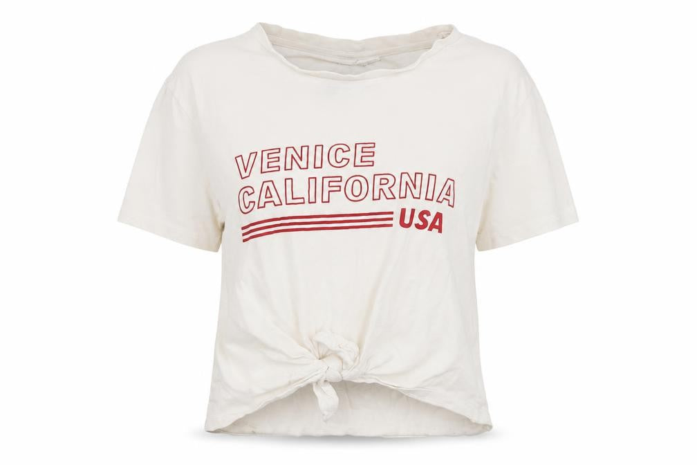 Front view of H&M women’s white basic t-shirt, size XS