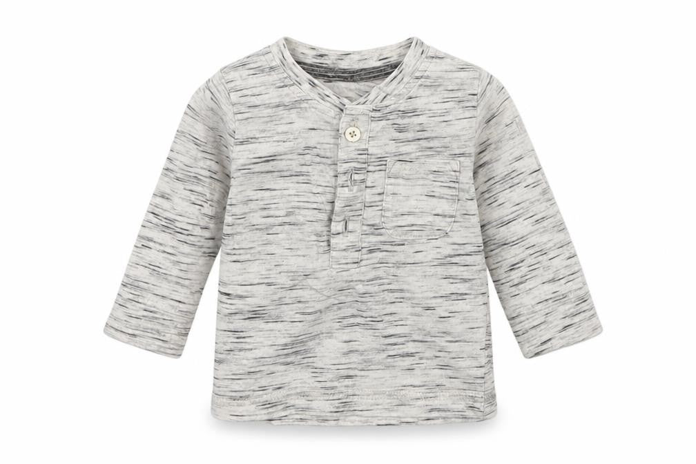 Front view of George Baby Grey Pullover T-Shirt, size 0-3, Months