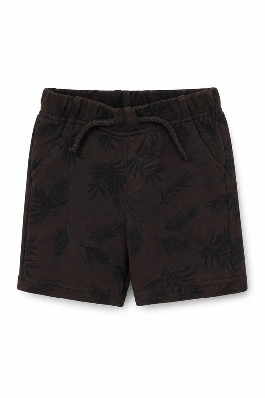Front view of Primark Baby Brown Floral Cropped Trousers, size 12-18, Months