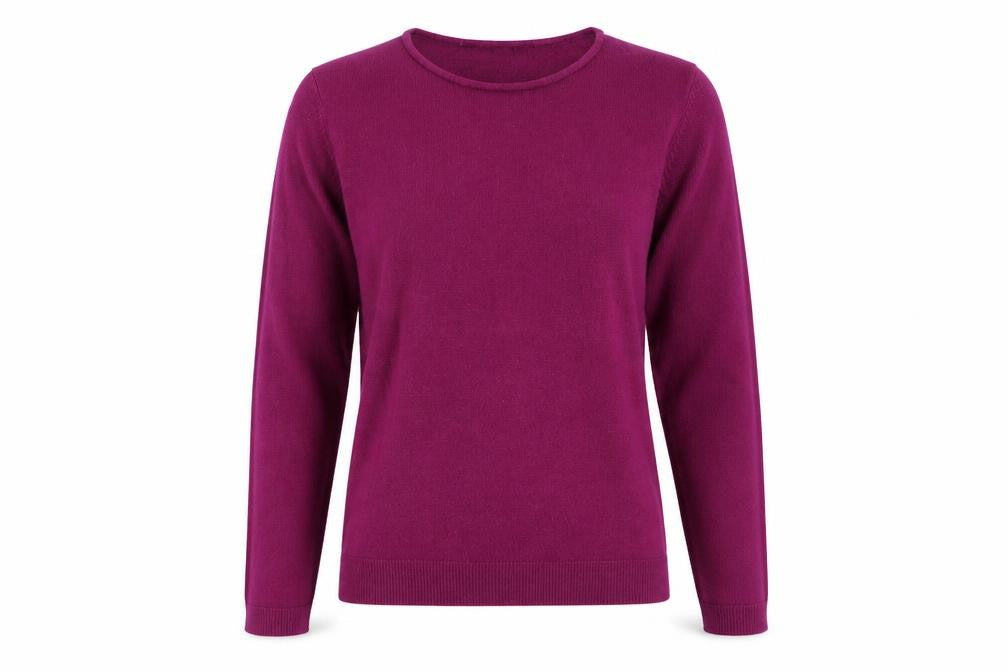 Front view of Originals women’s purple jumper, size UK 12