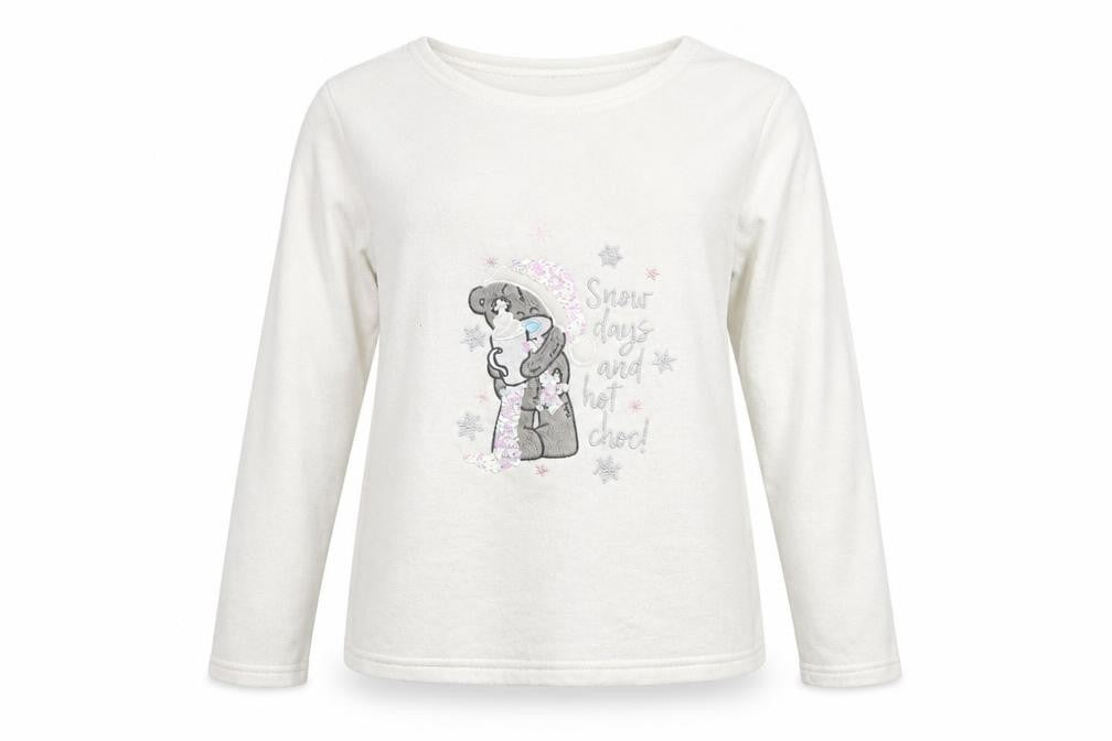 Front view of Preworn women’s white jumper, size UK 12