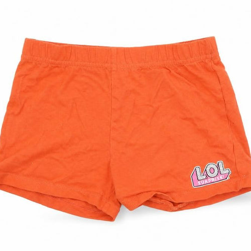 Preworn Girls Red   Sweat Shorts Size 5-6 Years