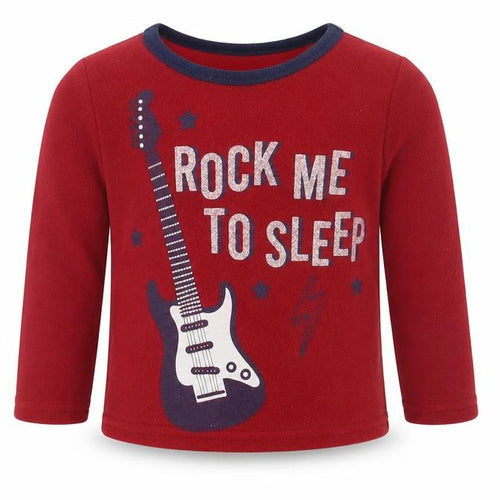 Cuddlesome Baby Red   Basic T-Shirt Size 12-18 Months  - Rock me to Sleep