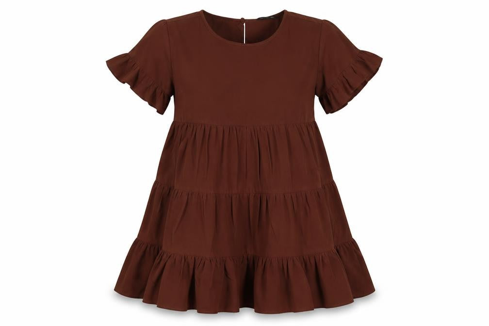 Front view of City Lights women’s brown a-line, size UK 8