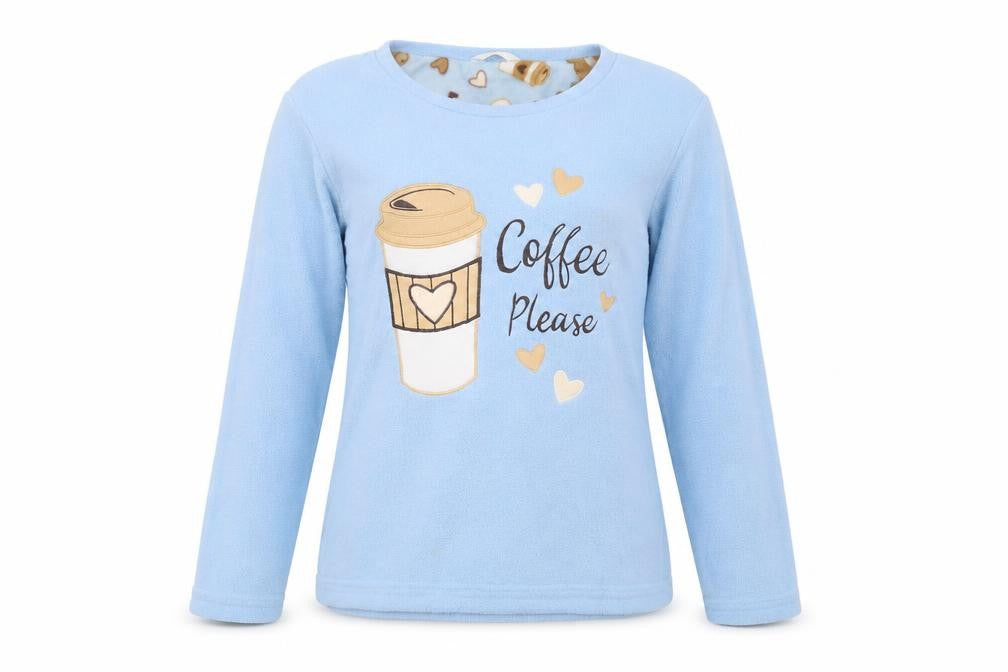 Front view of Whisper women’s blue jumper, size UK 8