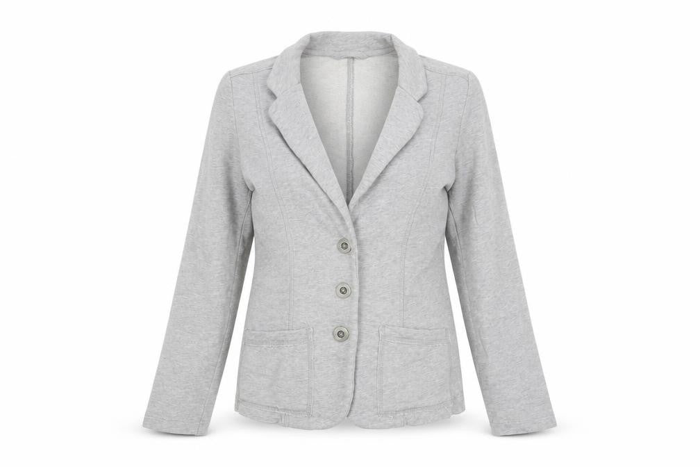 Front view of H&M women’s grey jacket, size S