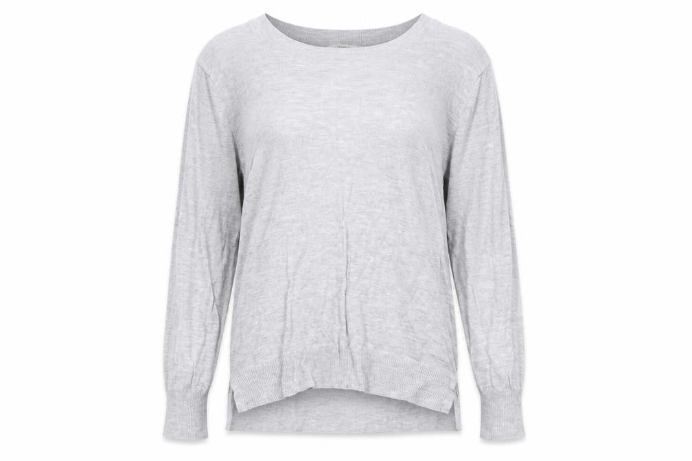 Front view of Next women’s grey basic t-shirt, size UK 8