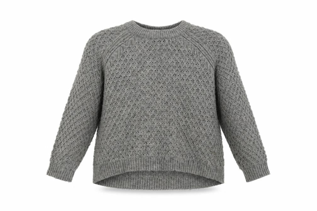 Front view of H&M women’s grey jumper, size M