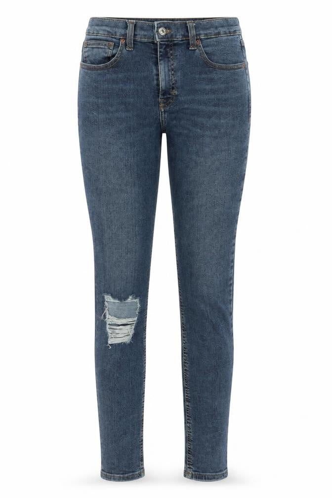 Topshop Womens Blue  Denim Skinny Jeans Size 28 in L30 in