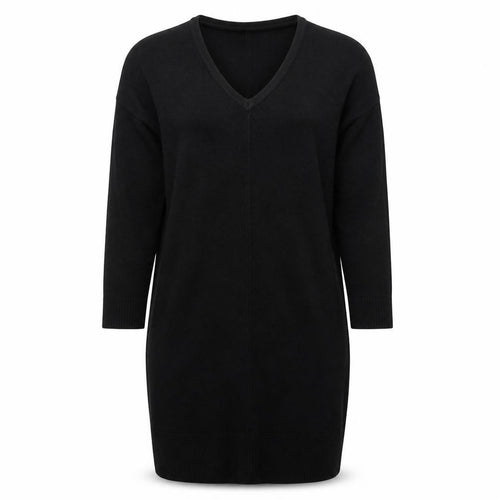 F&F Womens Black  Knit Jumper Dress  Size 8