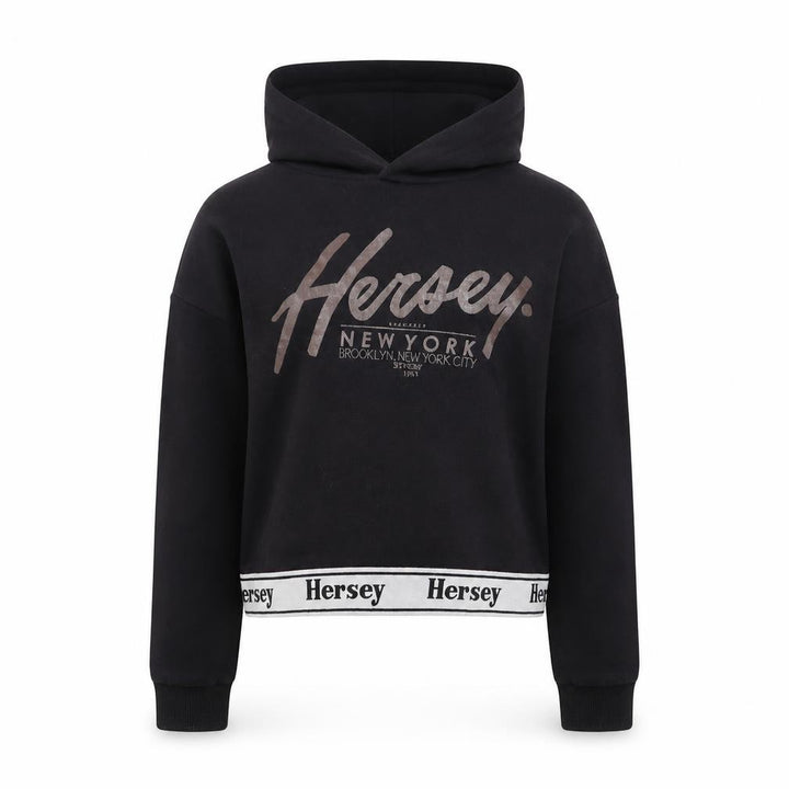 Hersey Girls Black Pullover Hoodie Size 10-11 Years