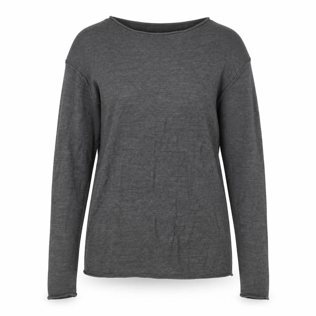 Front view of H&M women’s grey knit jumper, size XS