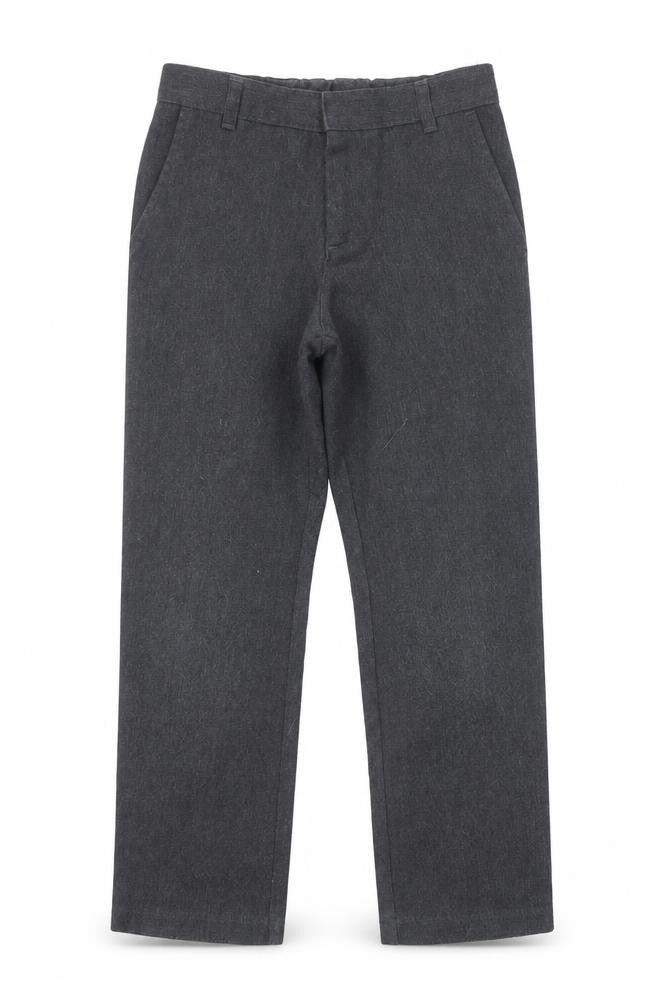 Front view of George boys’ grey cargo trousers, size 6-7, years