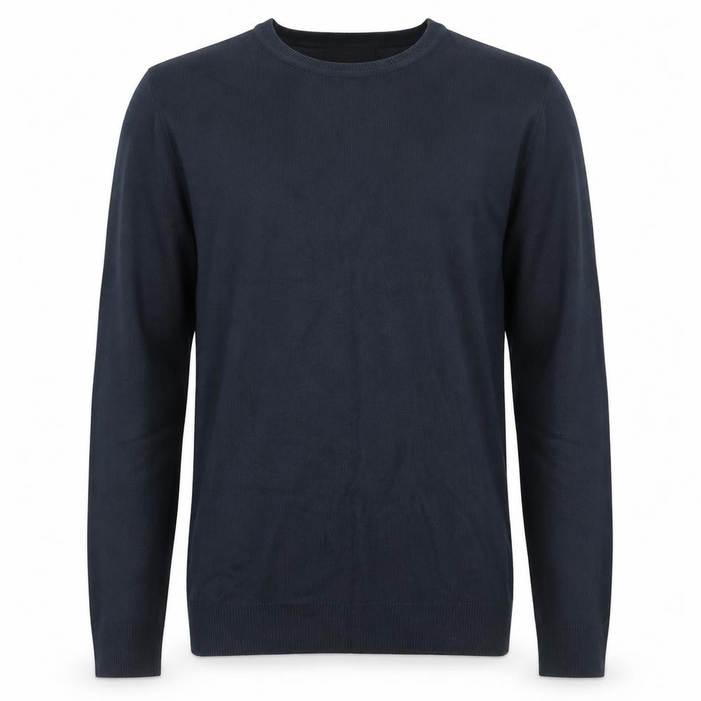 Front view of George men’s blue knit jumper, size S
