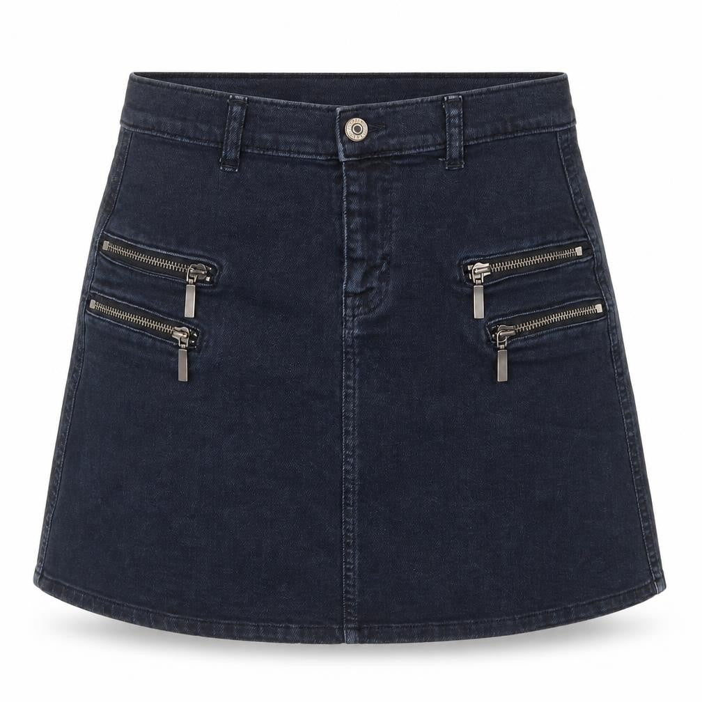 Mango Womens Blue  Denim Straight & Pencil Skirt Size S