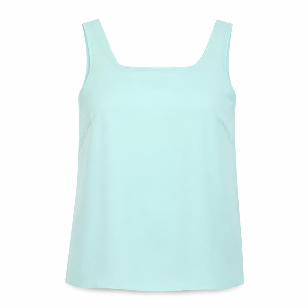 Front view of decisions women’s green basic blouse, size UK 16