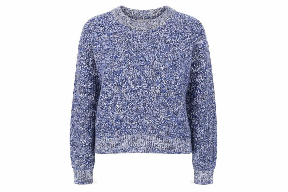 Front view of H&M women’s multicoloured argyle/diamond jumper, size M