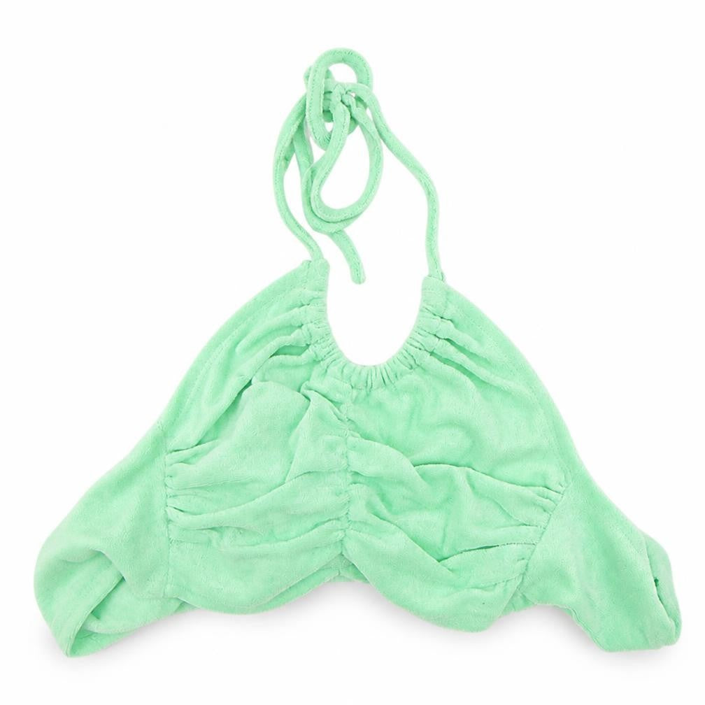 Front view of SHEIN women’s green jersey basic tank, size XS