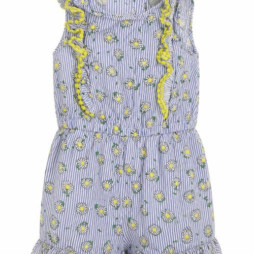 Primark Girls Blue Striped  Playsuit One-Piece Size 2-3 Years