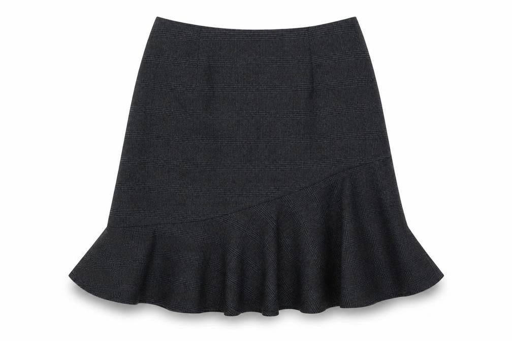 Marks and Spencer Womens Blue Plaid  Flare Skirt Size 28 in