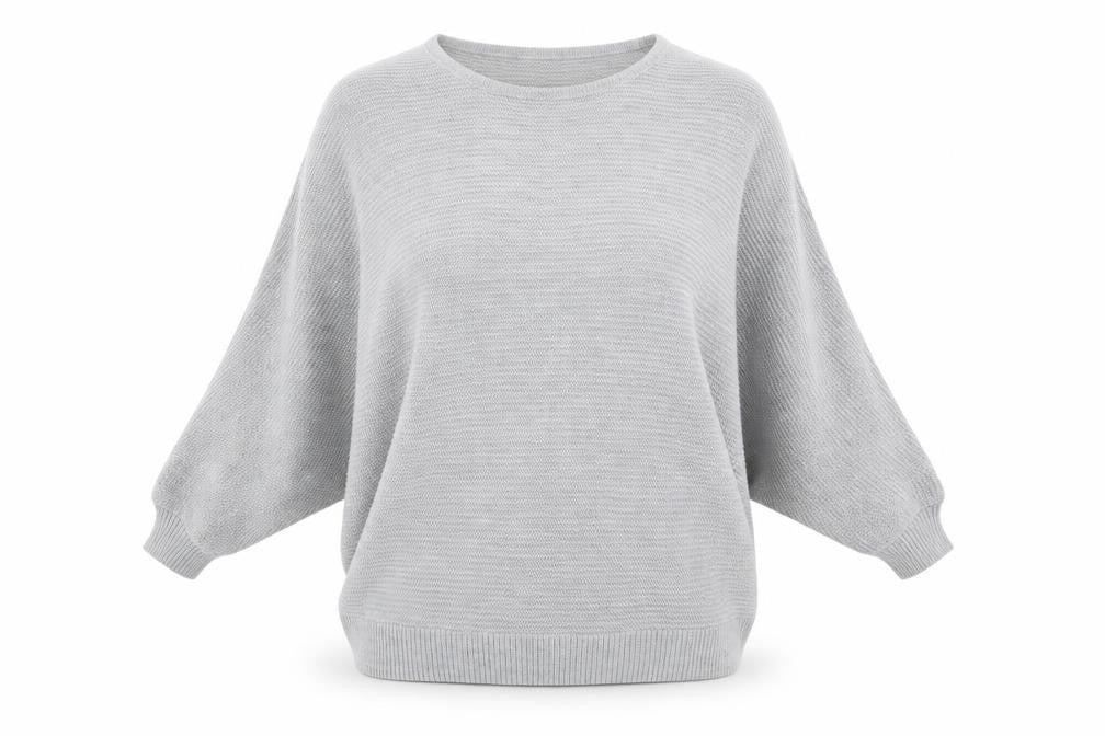 Front view of F&F women’s grey jumper, size UK 12