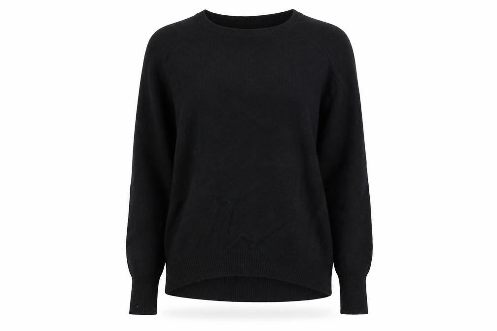 Front view of H&M women’s black jumper, size UK 10