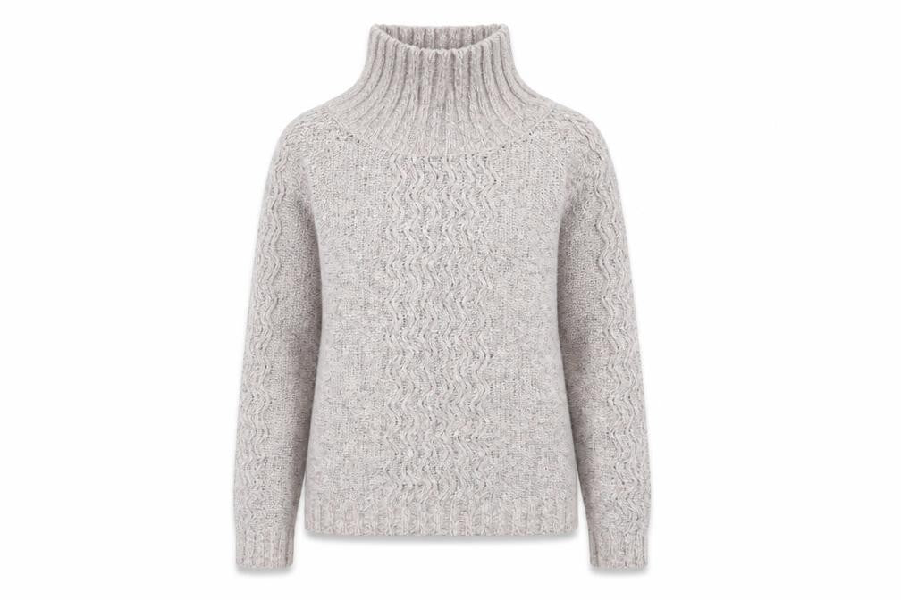 Front view of Bonmarché women’s pink jumper, size S