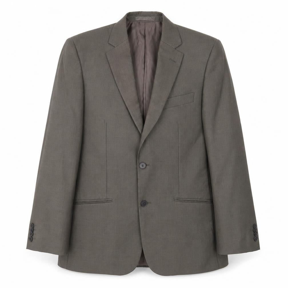 Front view of F&F men’s grey jacket blazer, size 38