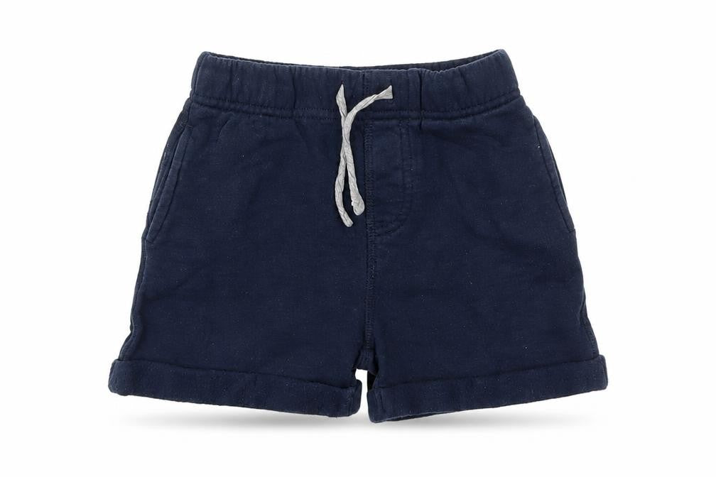 Front view of George boys’ blue sweat shorts, size 2, years