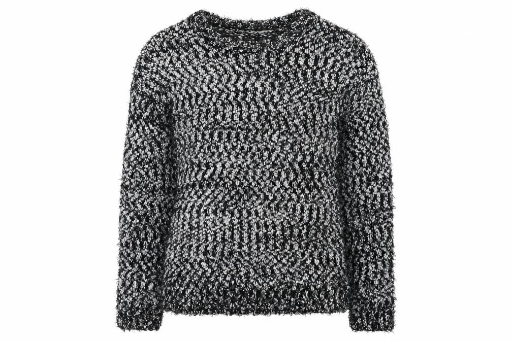 Front view of Peacocks women’s grey knit jumper, size S
