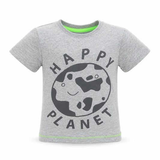 Front view of F&F Baby Grey Basic T-Shirt, size 12-18, Months