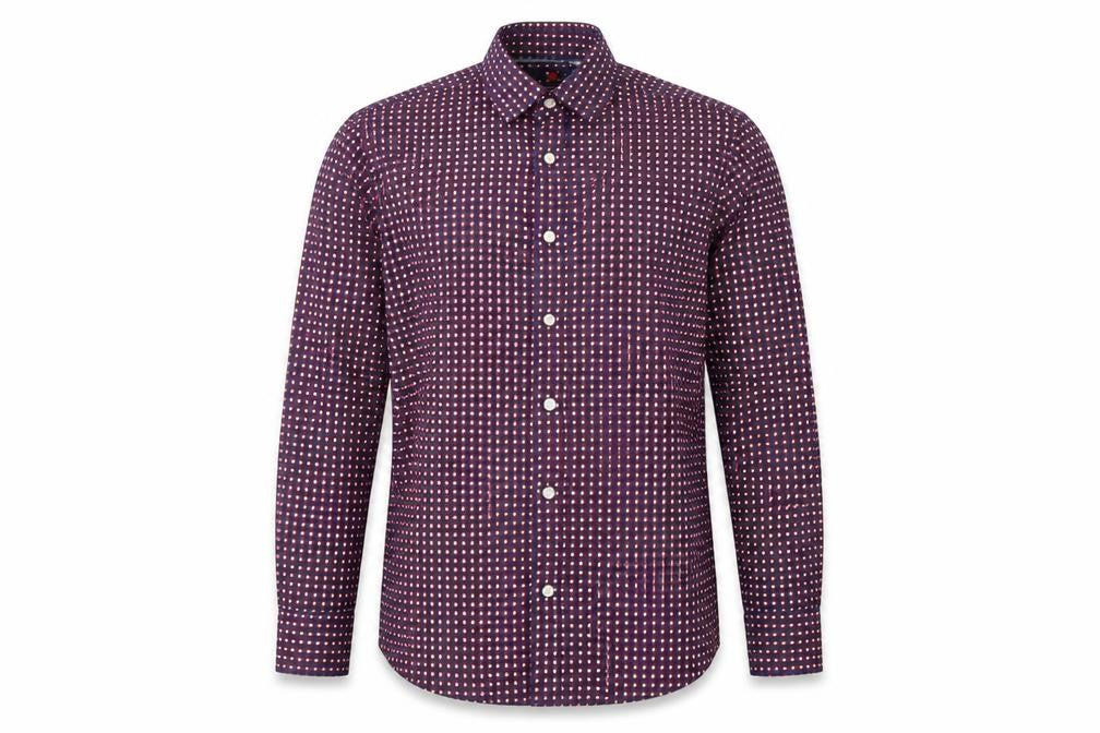 Preworn Mens Blue Polka Dot   Dress Shirt Size S