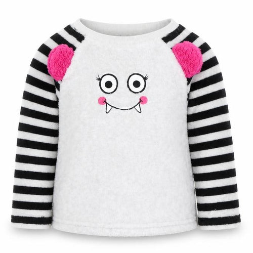 Very Girls Grey Striped  Top Pyjama Top Size 2-3 Years  - Monster