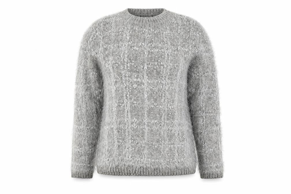 Front view of Bonmarché women’s grey jumper, size UK 10