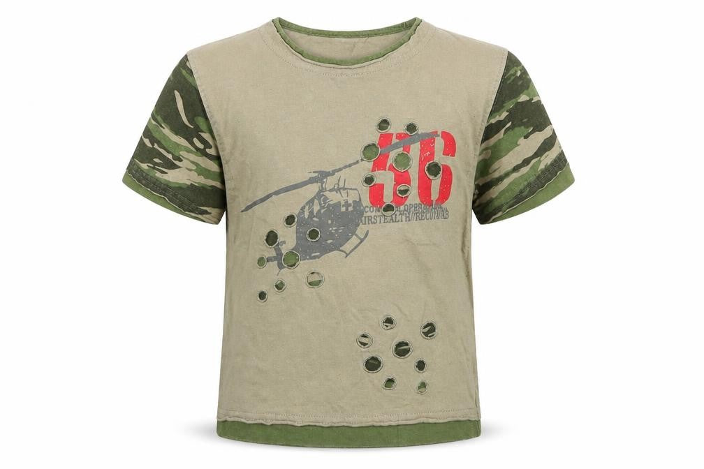 Front view of boys’ essentials boys green basic t-shirt, size 4-5, years