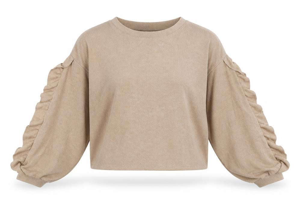 Front view of New Look women’s brown jumper, size S