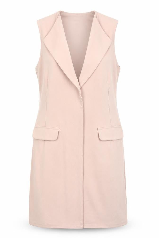 Front view of New Look women’s pink jacket blazer, size UK 8