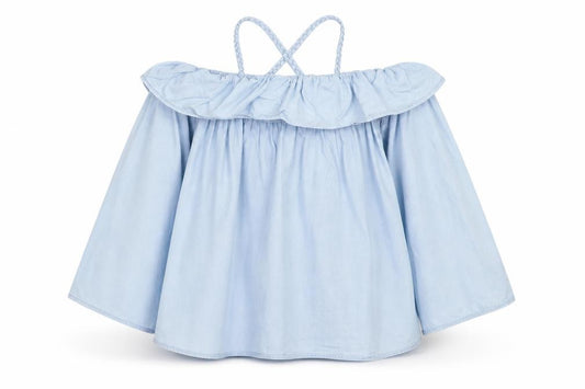 Front view of Next girls’ blue fit & flare, size 3, years