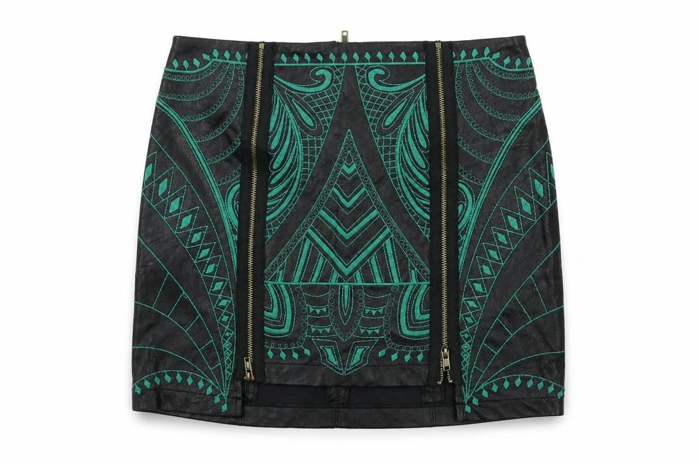Glamorous  Womens Black Geometric  Bandage Skirt Size XS