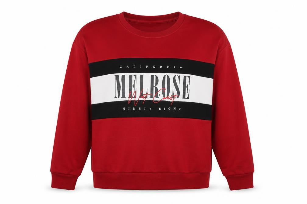 Front view of New Look women’s red jumper, size UK 18