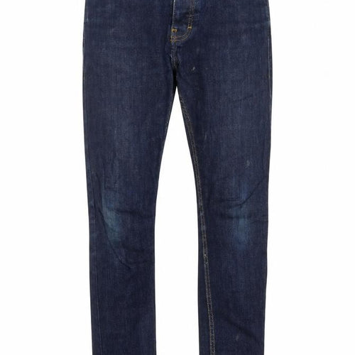 Topman Mens Blue  Denim Straight Jeans Size 30 in L26 in