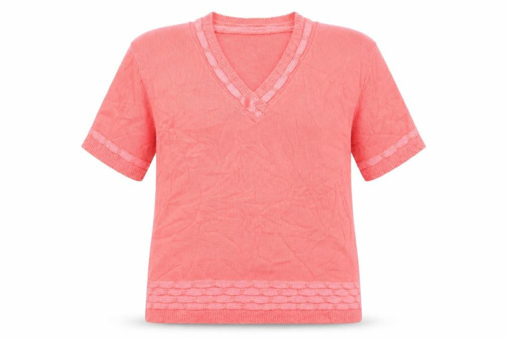 Front view of CHIC women’s pink jumper, size XL