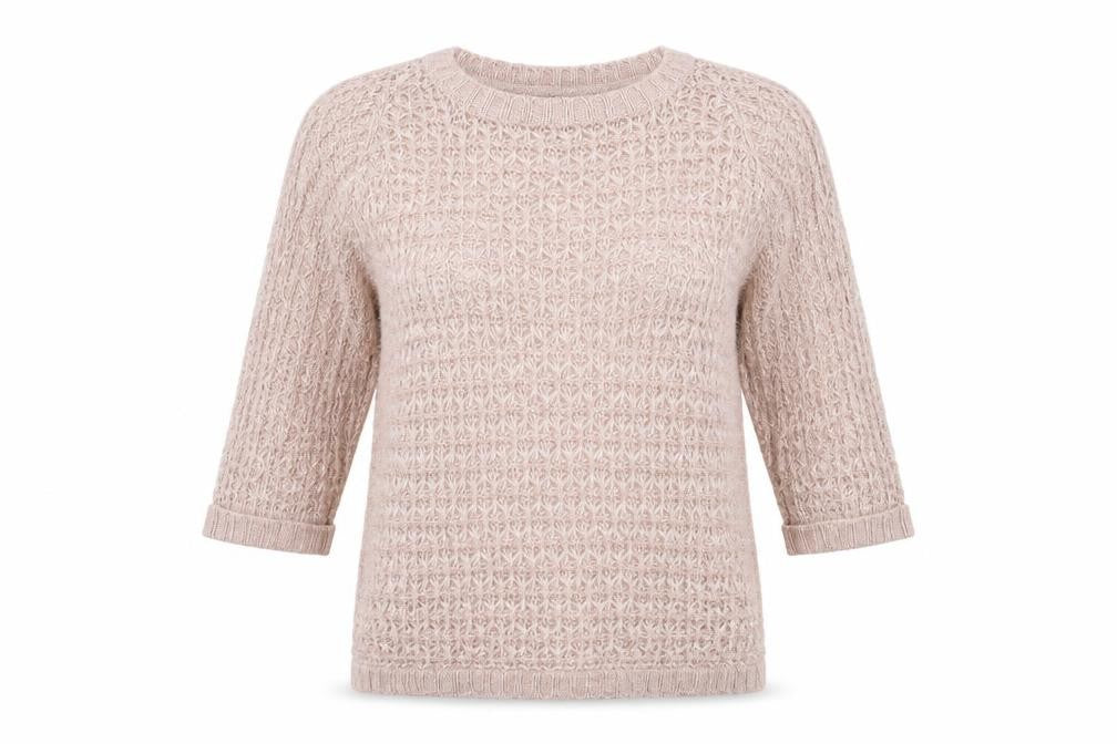 Front view of Atmosphere women’s beige jumper, size UK 14