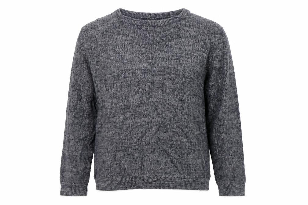 Front view of Linea women’s grey jumper, size L