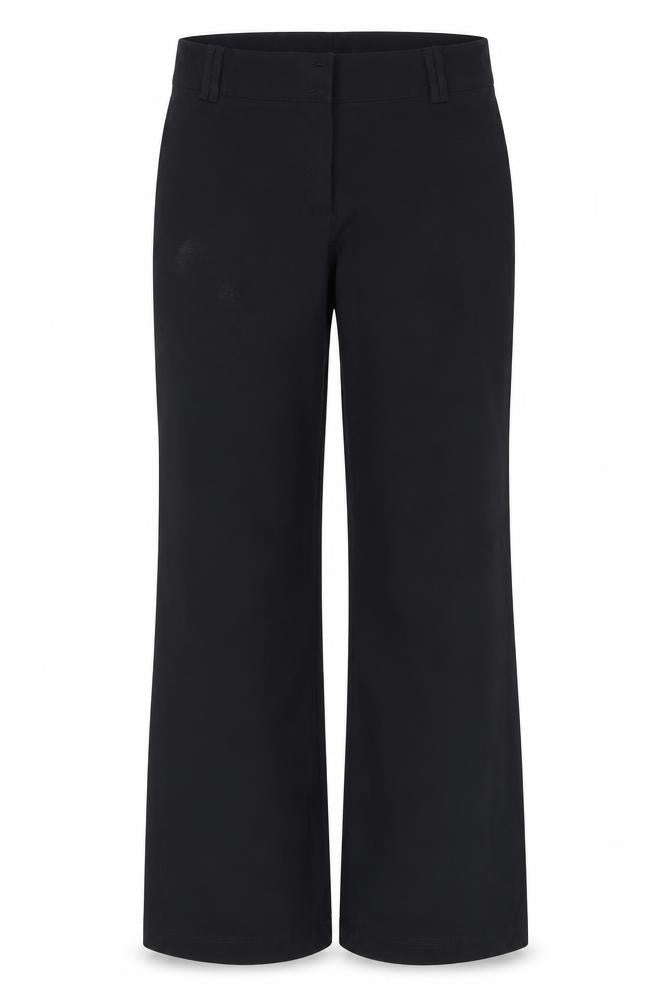Front view of Amranto women’s black trousers, size UK 16, 30.5-inch leg